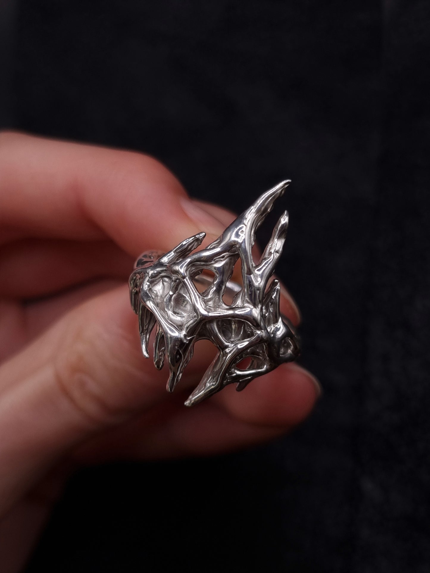 935 Silver Chaotic Ring
