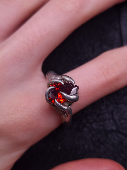 Helix Ring with cubic zirconia