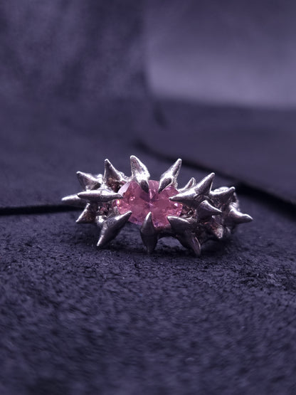 Spiked Ring with cubic zirconia