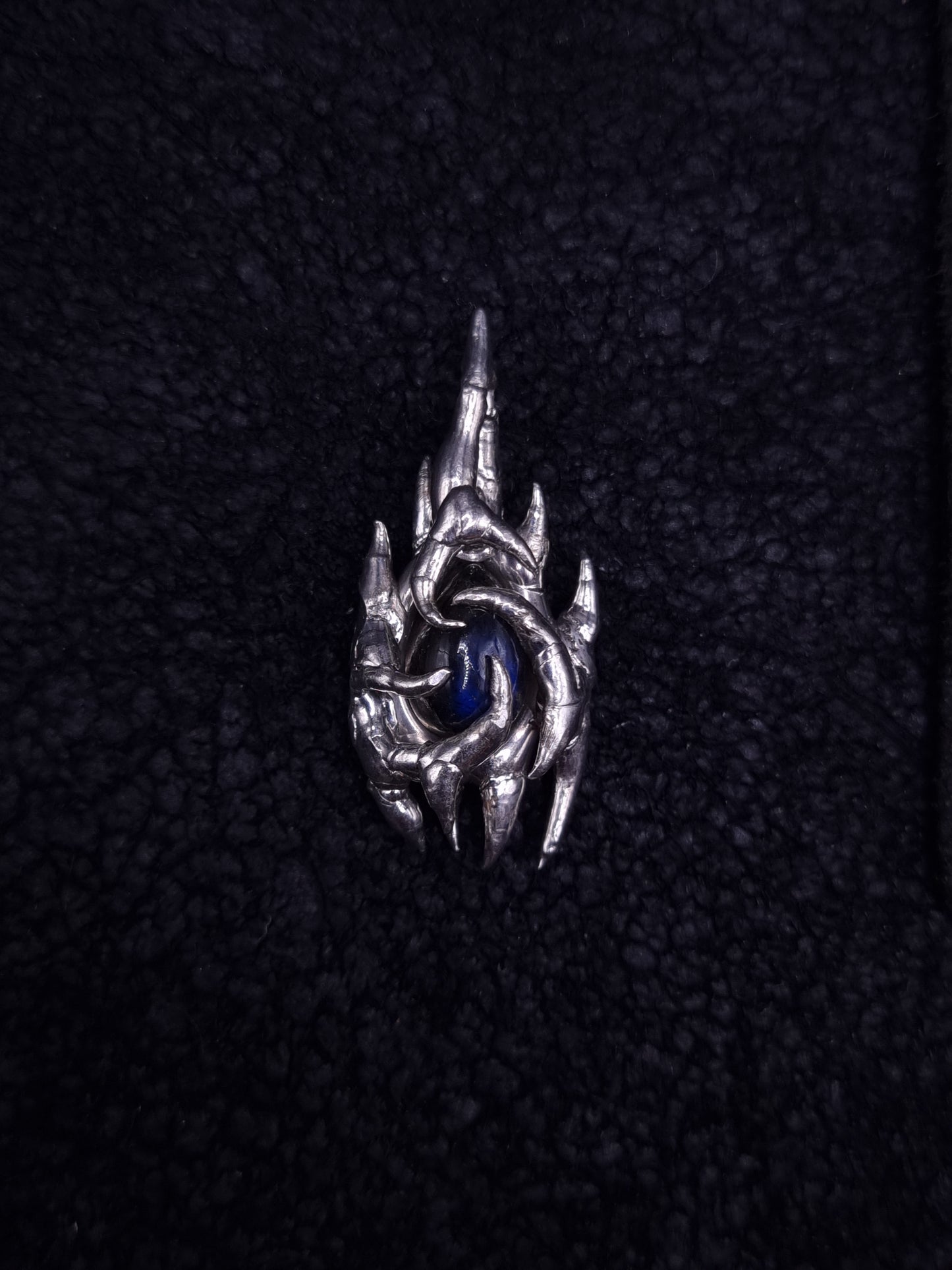 Chaotic Earring or Pendant with Labradorite Stone